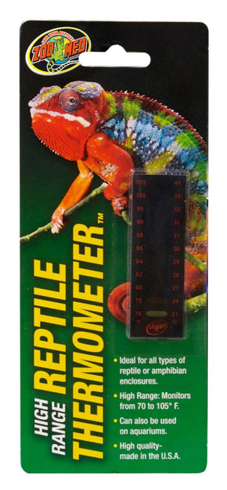 Zoo Med High Range Reptile Thermometer Black, 1ea