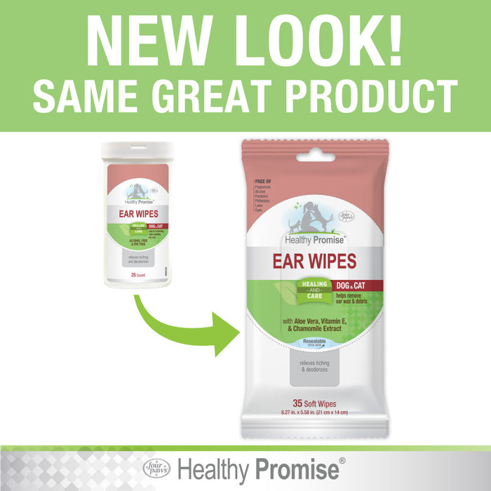 Four Paws Healthy Promise Pet Ear Wipes Ear Wipes, 1ea/35 ct