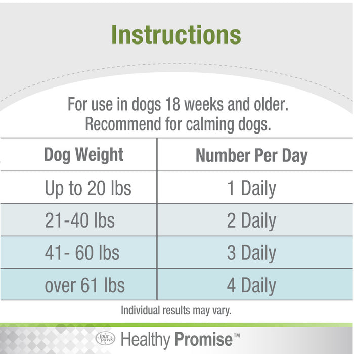 Four Paws Healthy Promise Calming Chews for Dogs Calming, 1ea/90 ct