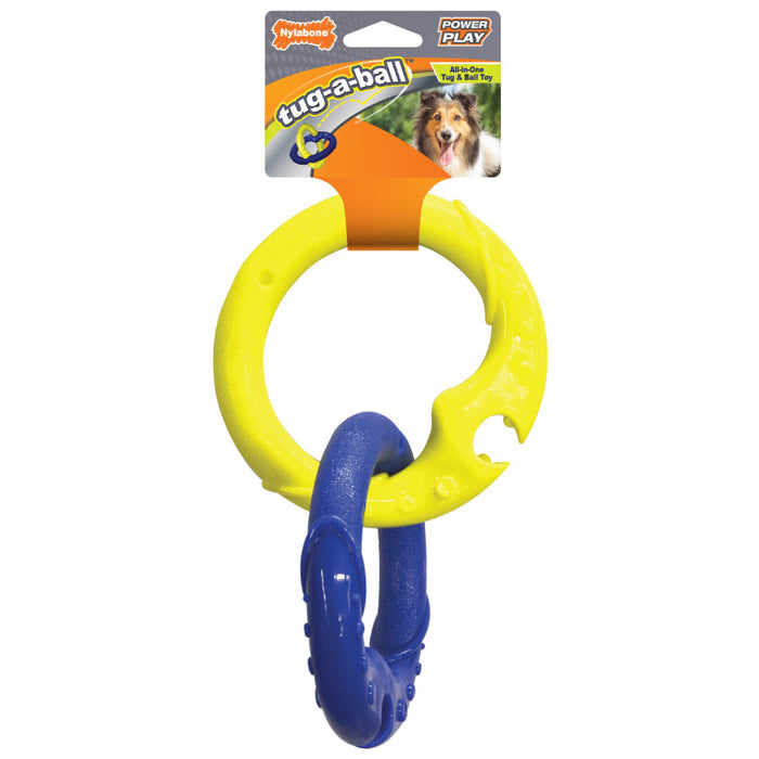 Nylabone Power Play Tug-a-Ball 2-in-1 Ball and Tug Toy for Dogs 1ea/Large