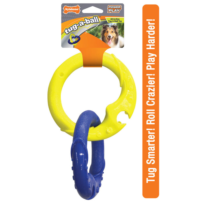 Nylabone Power Play Tug-a-Ball 2-in-1 Ball and Tug Toy for Dogs 1ea/Large