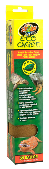Zoo Med Eco Carpet Reptile Terrarium Carpet Green, 1ea/55 gal, 13in X 48in