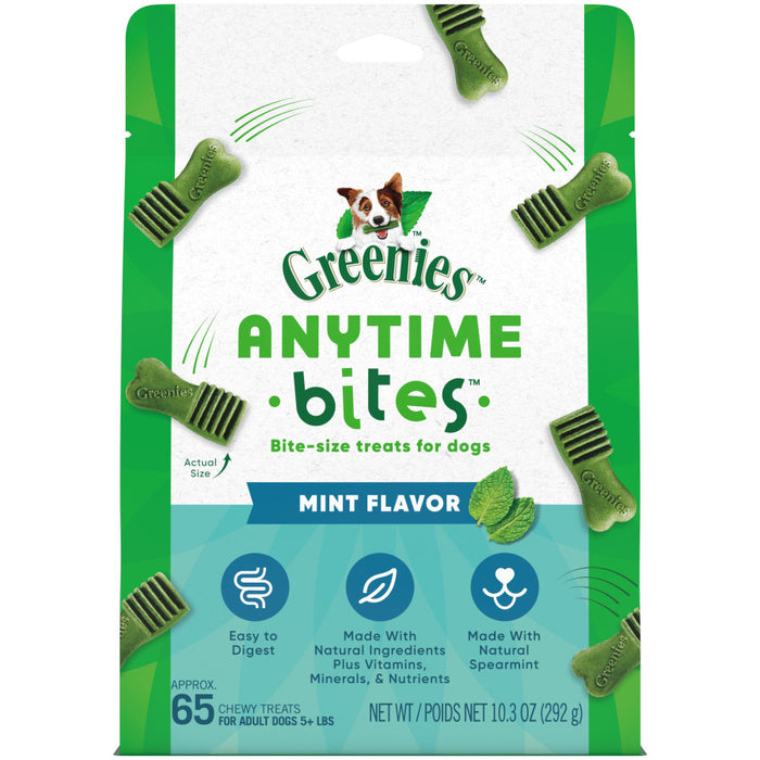 Greenies Anytime Bites Bite-Size Dog Dental Treats Mint, 1ea/10.3 oz