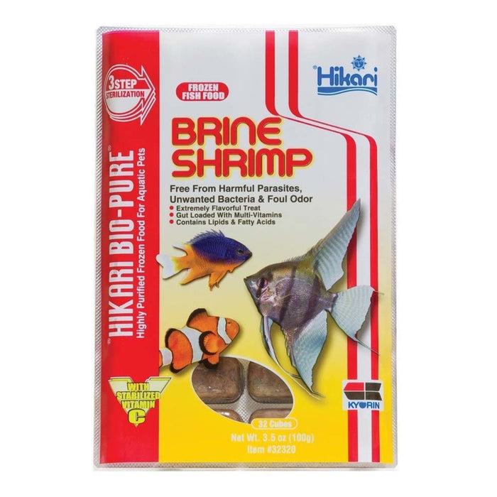 Hikari USA Brine Shrimp Frozen Fish Food 1ea/3.5 oz, 32 ct