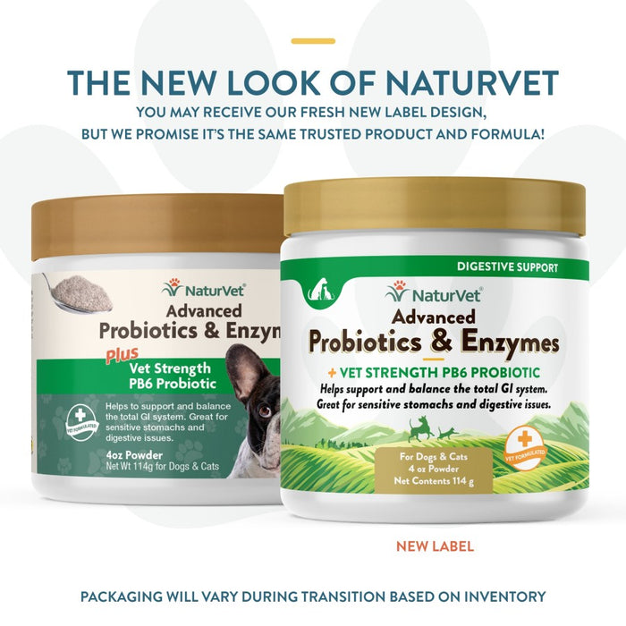 NaturVet Advanced Probiotic & Enzymes Powder 1ea/4 oz