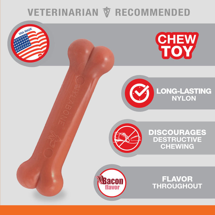 Nylabone Power Chew Durable Dog Toy Bacon, 1ea/XS - Up To 15 lb