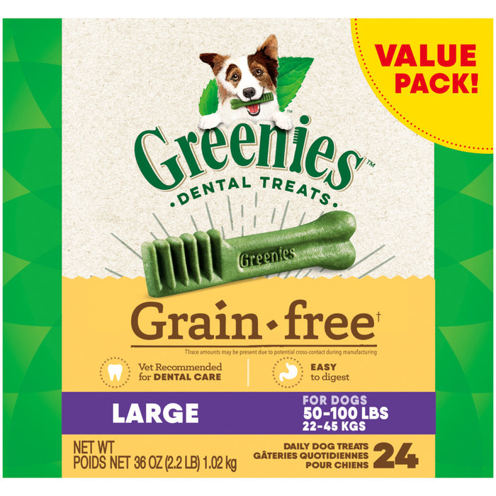 Greenies Grain Free Dog Dental Treats Original, 1ea/36 oz, 24 ct, Large