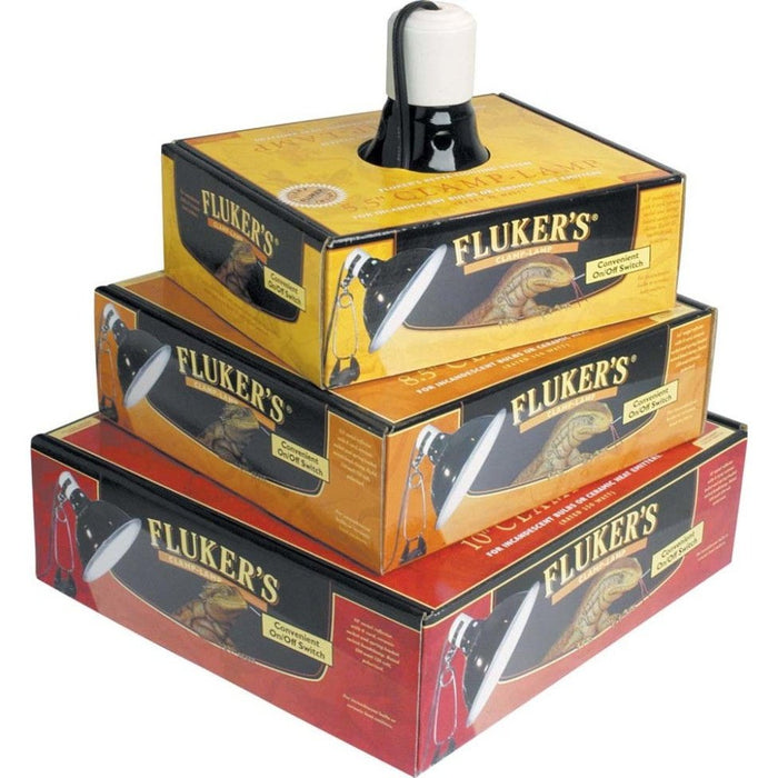 Fluker's Repta-Clamp Lamp with Switch Black, 1ea/10 in