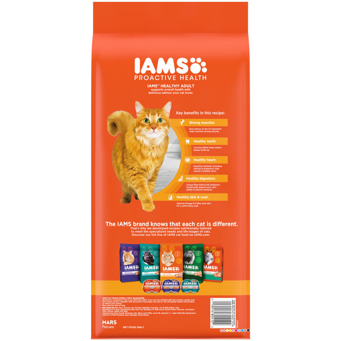 IAMS Proactive Health Adult Dry Cat Food Salmon, 1ea/7 lb