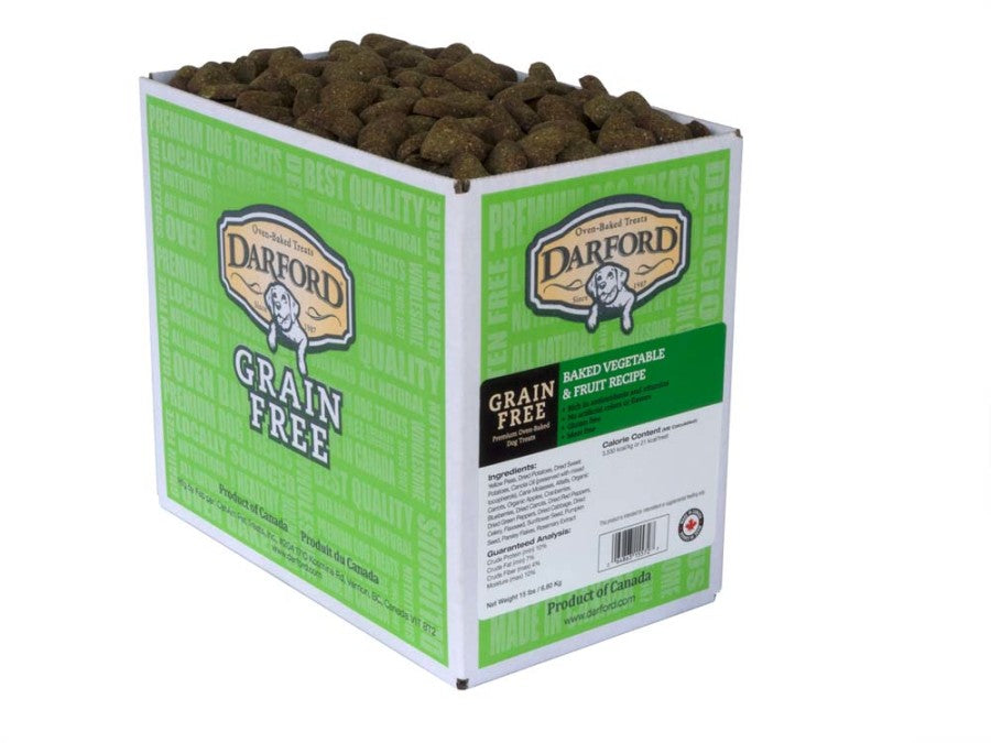 Darford Oven Baked Grain Free Dog Treats Vegetable & Fruit Recipe Regular, Vegetable & Fruit, 1ea/15 lb