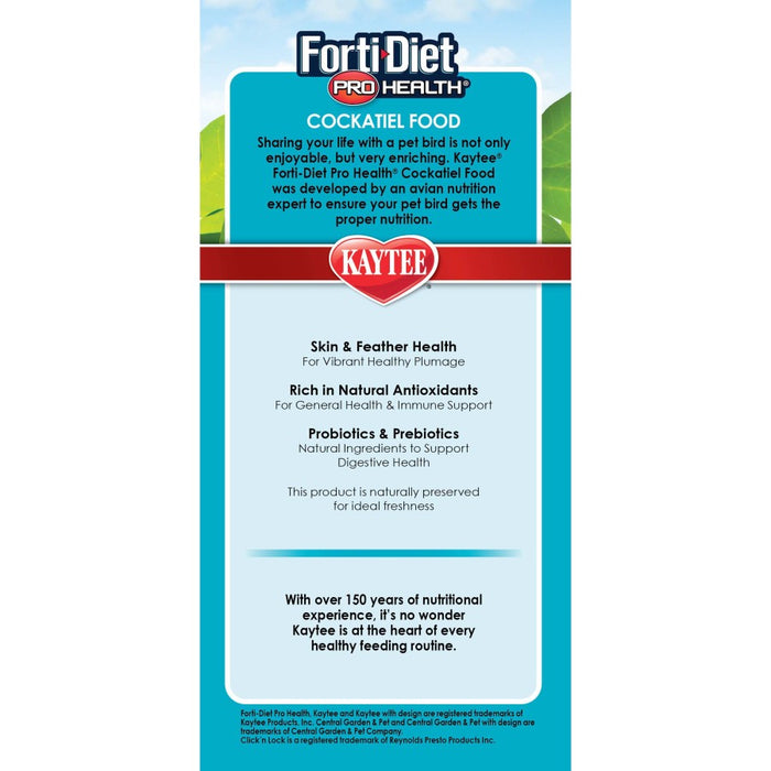 Kaytee Forti-Diet Pro Health Cockatiel Food 1ea/5 lb