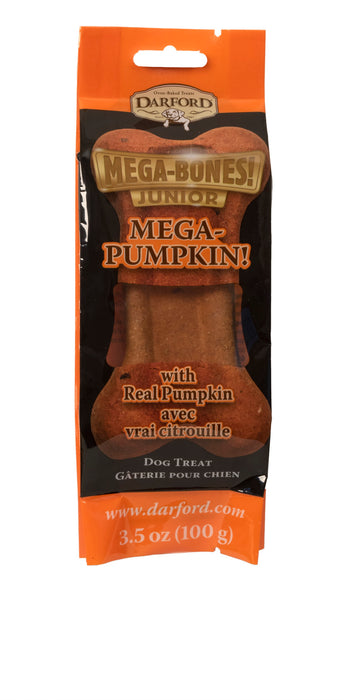 Darford Mega Bones Junior Dog Treat Pumpkin Junior, Pumpkin, 1ea/3.5 oz