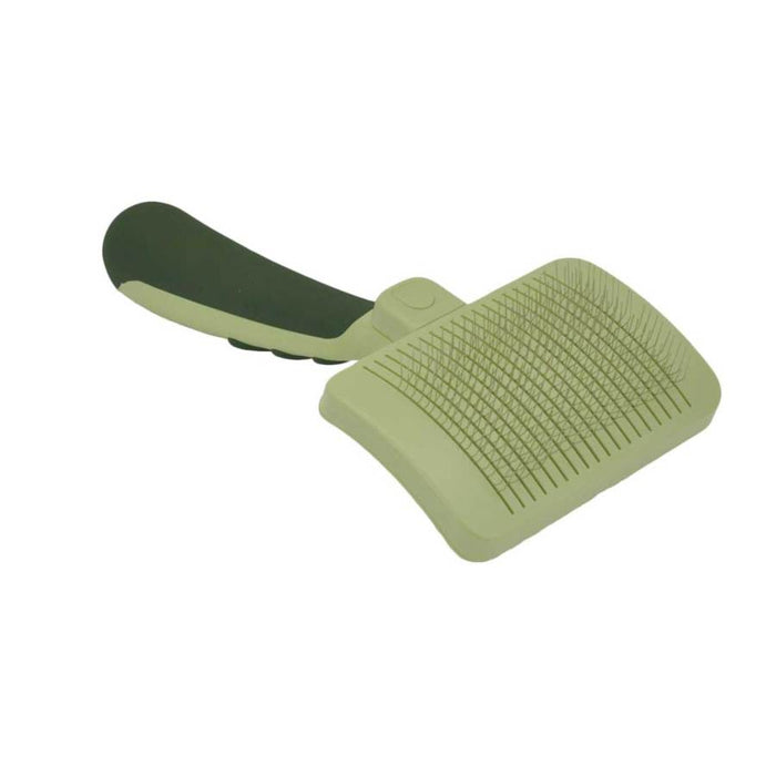 Safari Dog Self-Cleaning Slicker Brush Light Green/Dark Green, 1ea/SM