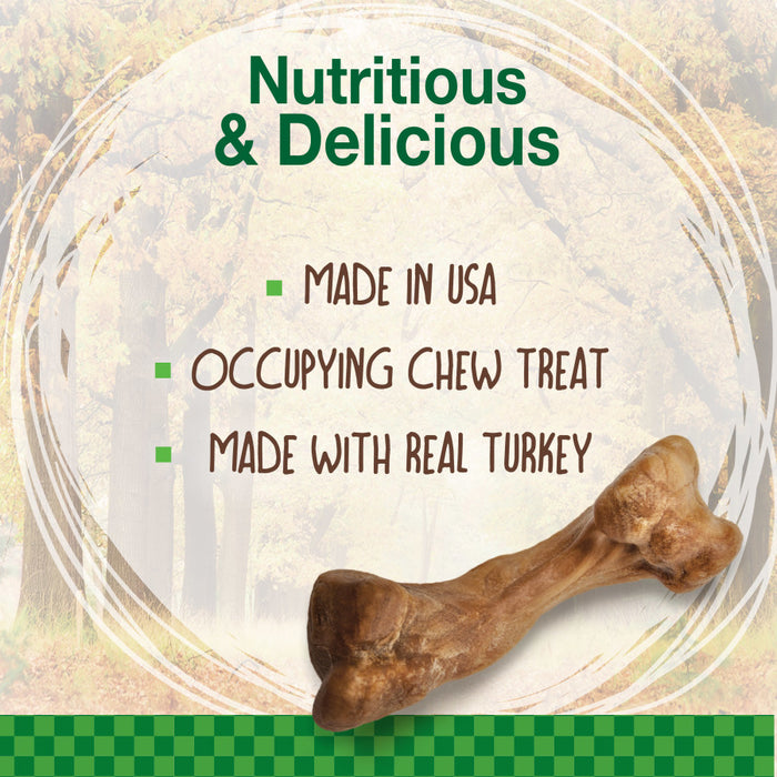 Nylabone Healthy Edibles WILD Puppy Natural Long Lasting Turkey Dog Chew Treats 1ea/SMall - Up To 25 lb, 4 ct