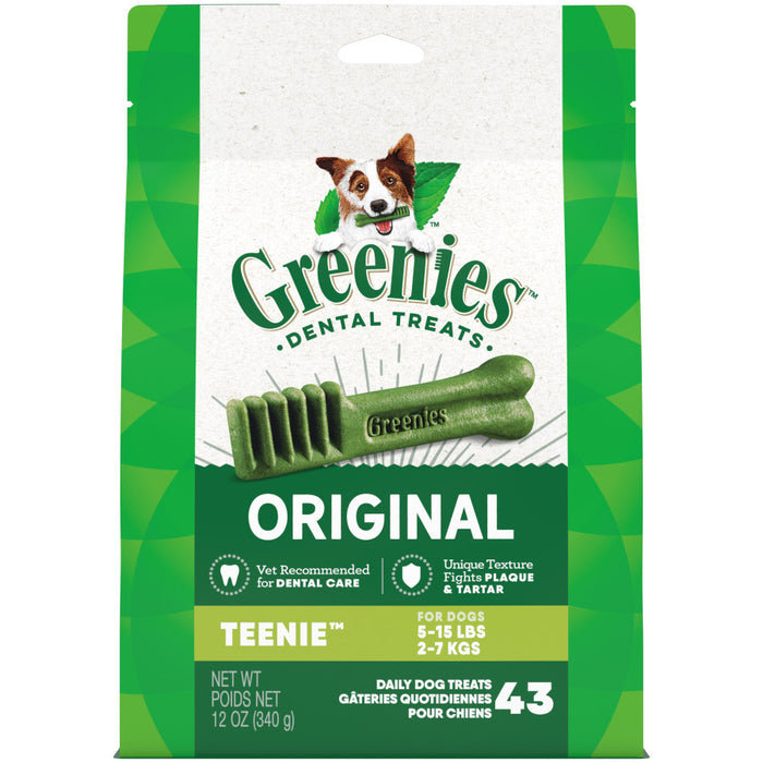 Greenies Dog Dental Treats Original, 1ea/12 oz, 43 ct, Teenie