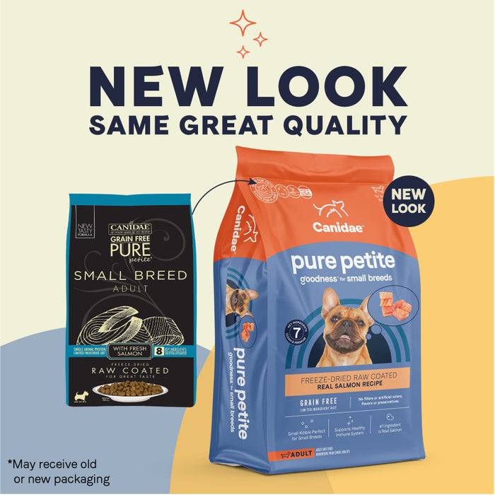 CANIDAE PURE Goodness Grain-Free LID Petite Small Breed Adult Raw Freeze-Dried Dog Food Salmon, 1ea/4 lb