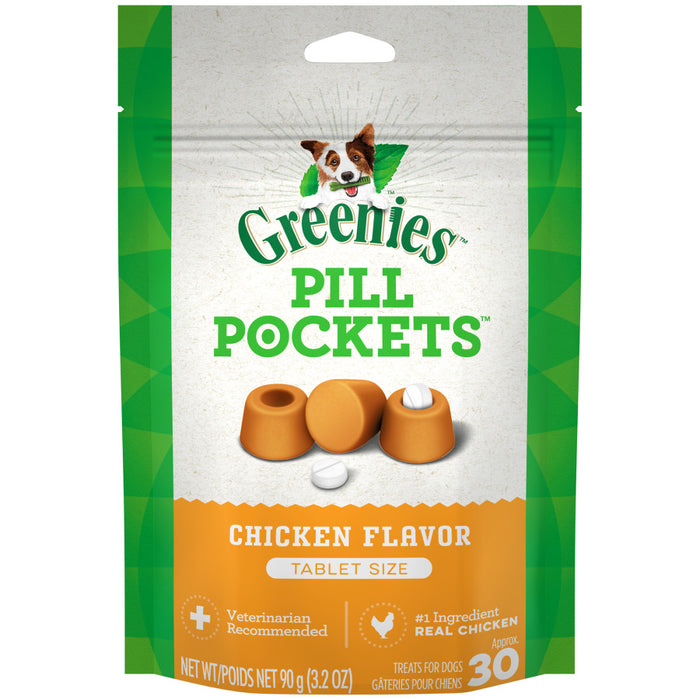 Greenies Pill Pockets for Tablets Chicken, 1ea/30 ct, 3.2 oz