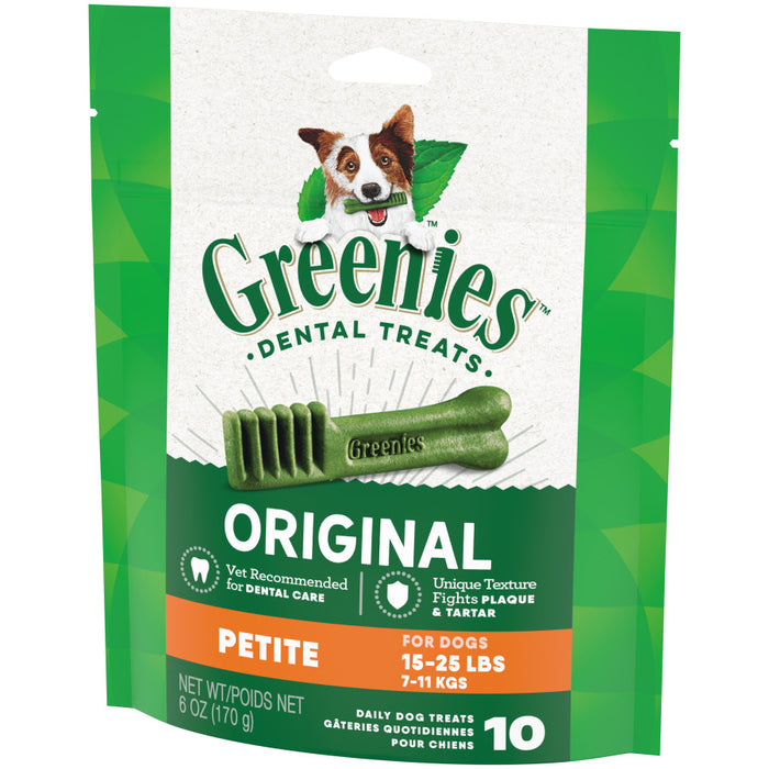 Greenies Dog Dental Treats Original, 1ea/6 oz, 10 ct, Petite