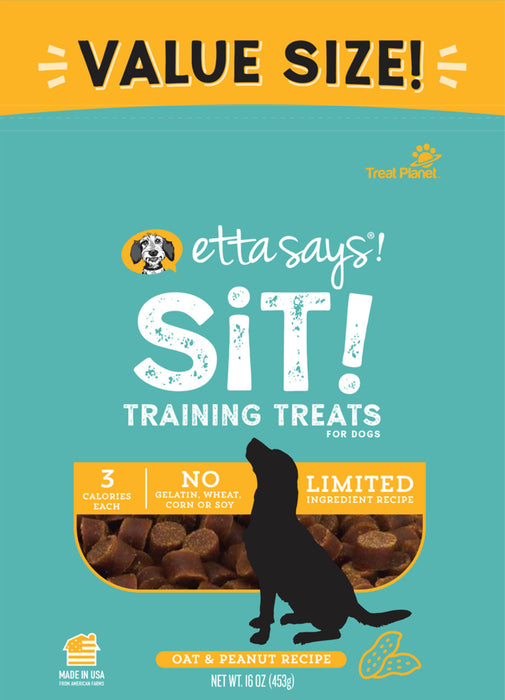 Etta Says! Sit! Training Treats Oat & Peanut, 1ea/16 oz