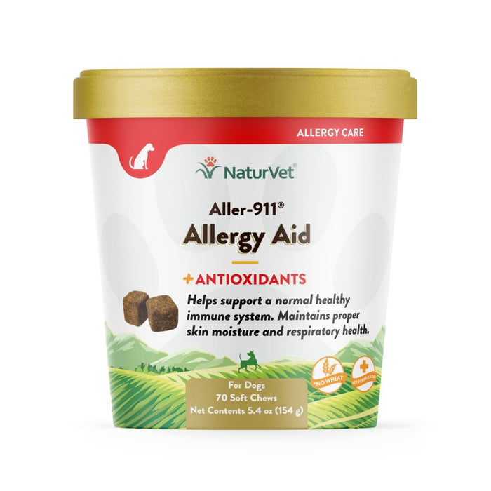 NaturVet Aller-911 Allergy Aid Plus Antioxidants Soft Chew 1ea/70 ct