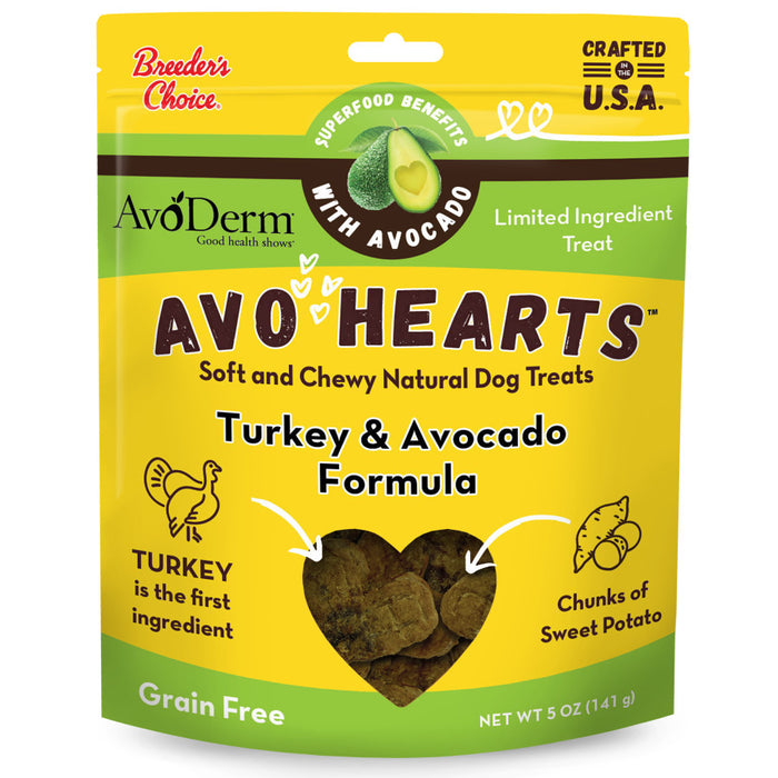 AvoDerm Natural AvoHearts Natural Dog Treats Turkey & Avocado, 1ea/5 oz