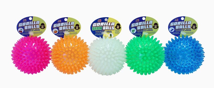 Petsport USA Gorilla Ball Dog Toy Assorted, 1ea/2.8 in, MD