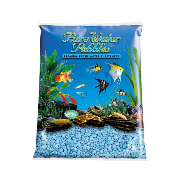 Pure Water Pebbles Premium Fresh Water Coated Aquarium Gravel Heavenly Blue, 1ea/25 lb