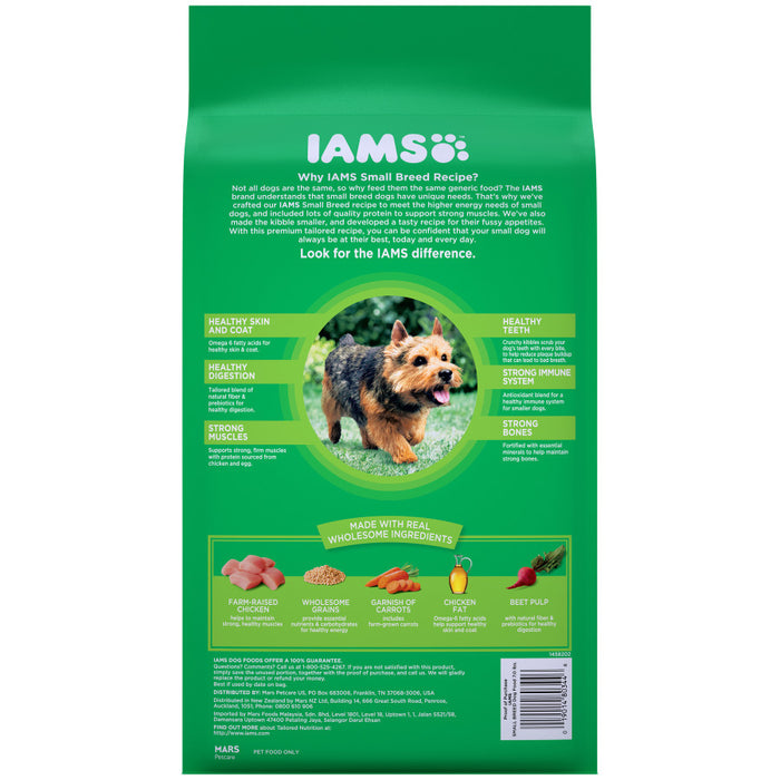 IAMS Small & Toy Breed Adult Dry Dog Food Real Chicken, 1ea/7 lb