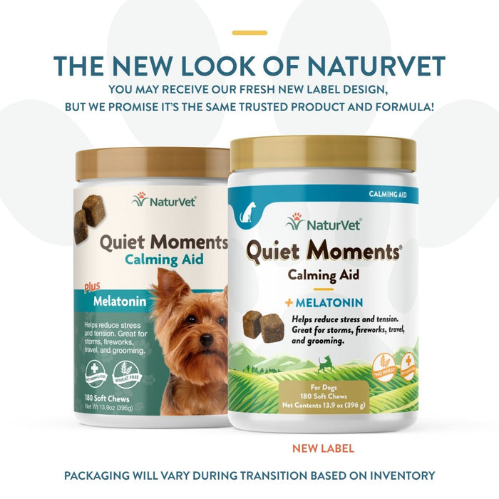 NaturVet Quiet Moments Calming Aid Plus Melatonin Soft Chew 1ea/180 ct