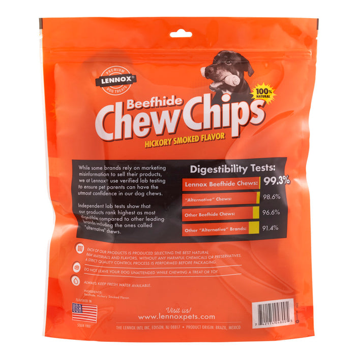 Lennox Beefhide Chew Chips Dog Treat Hickory Smoked, 1ea/16 oz