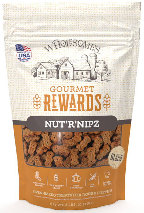 Wholesomes Gourmet Rewards Biscuit Dog Treats Nut R Nipz Nut R Nipz, 1ea/2 lb