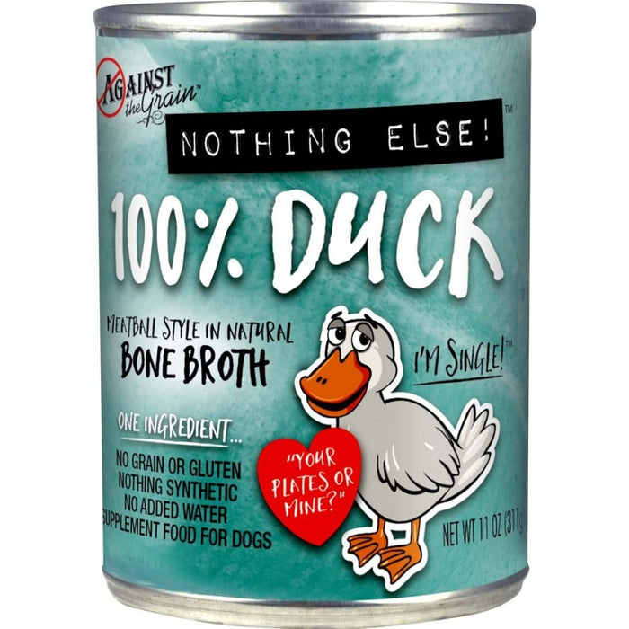 Against the Grain Nothing Else 100% One Ingredient Adult Wet Dog Food Duck, 12ea/11 oz