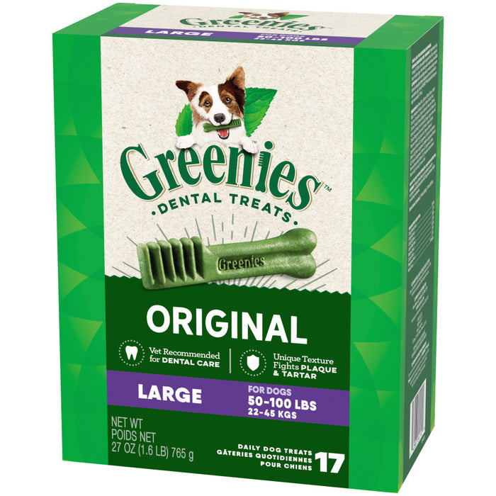 Greenies Dog Dental Treats Original, 1ea/27 oz, 17 ct, Large