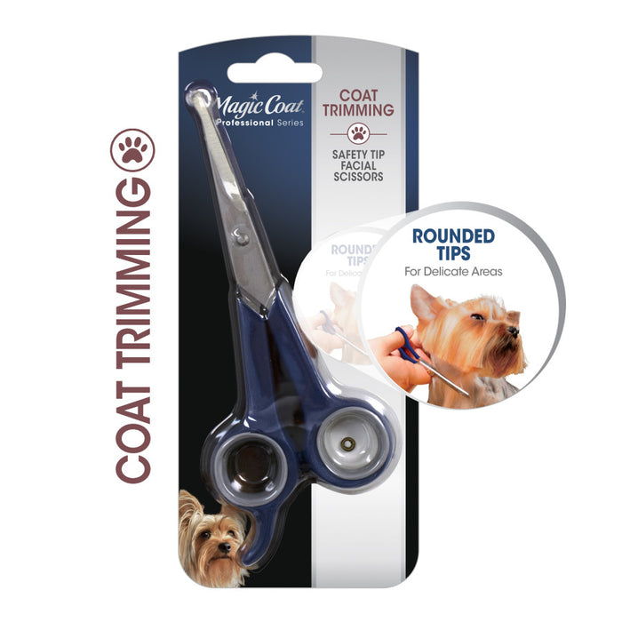 Four Paws Magic Coat Professional Series Safety Tip Facial Dog Trimming Scissors Saftey Tip Facial Scissors, 1ea/One Size