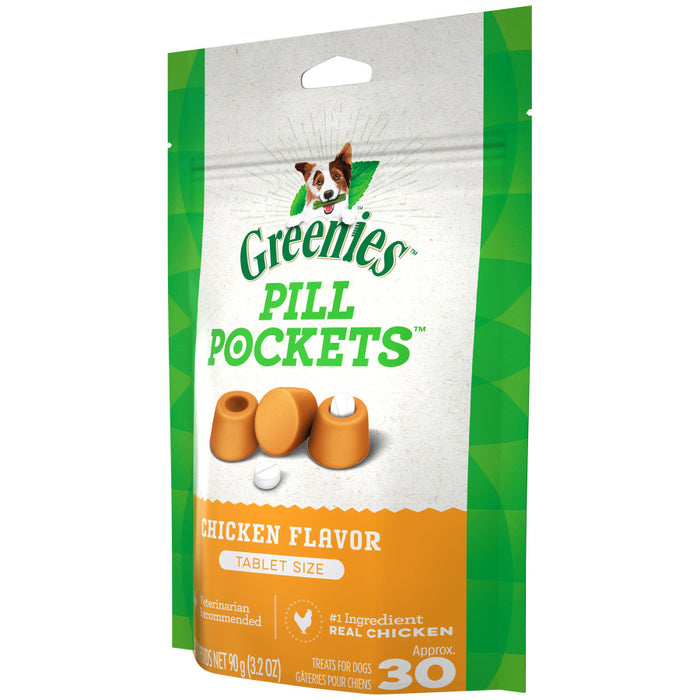 Greenies Pill Pockets for Tablets Chicken, 1ea/30 ct, 3.2 oz