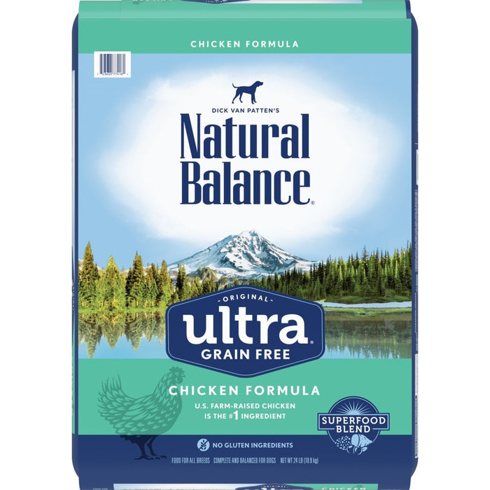 Natural Balance Pet Foods Ultra Grain Free Dry Dog Food Chicken, 1ea/24 lb