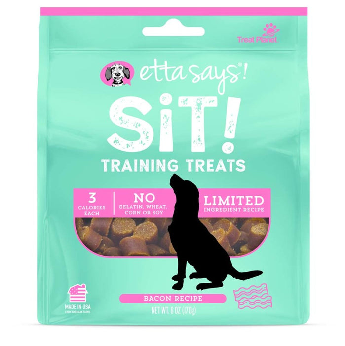 Etta Says! Sit! Training Treats Bacon, 1ea/6 oz