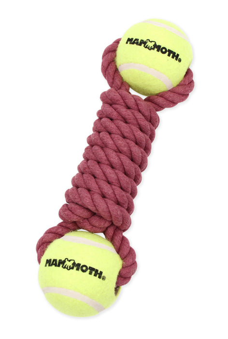 Mammoth Pet Products Twister Bone w/2 Tennis Balls Dog Toy Purple, 1ea/LG, 12 in