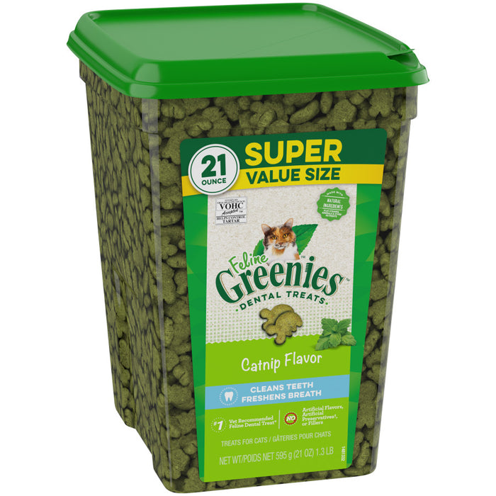 Greenies Feline Adult Cat Dental Treats Catnip, 1ea/21 oz