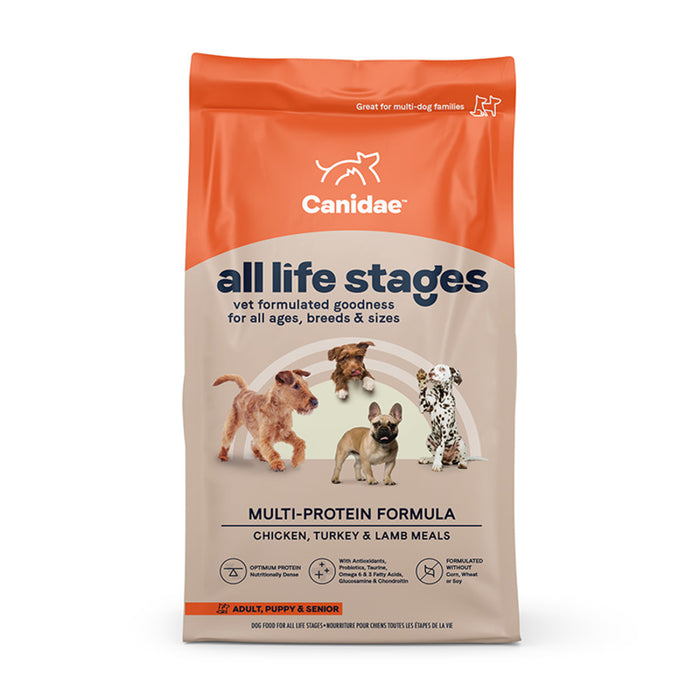 CANIDAE All Life Stages Multi-Protein Dry Dog Food Chicken, Turkey & Lamb, 1ea/15 lb