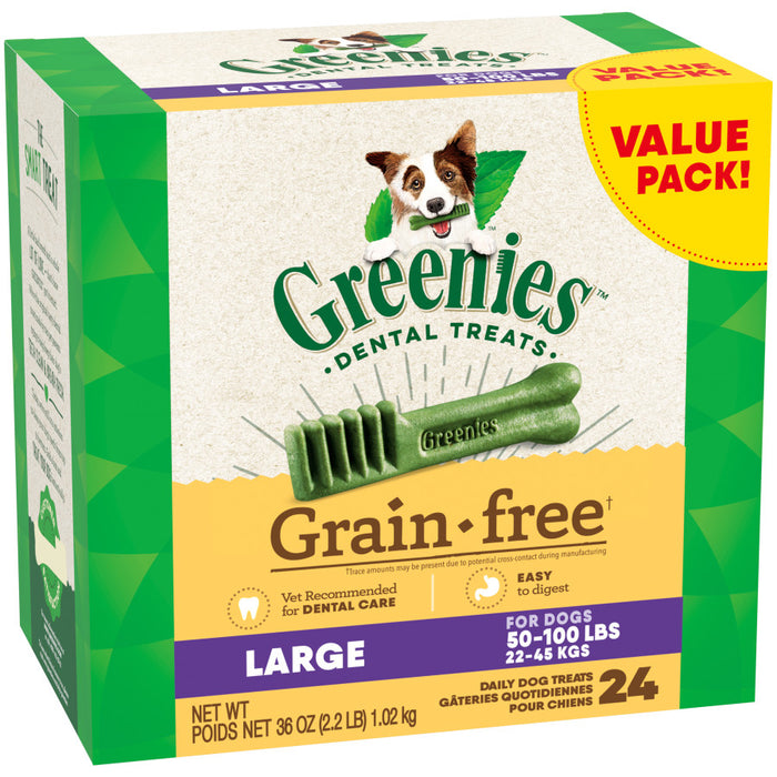 Greenies Grain Free Dog Dental Treats Original, 1ea/36 oz, 24 ct, Large