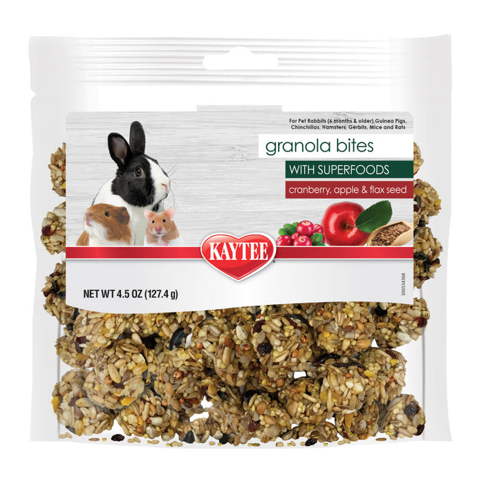 Kaytee Granola Bites with Superfoods Cranberry, Apple and Flax, 1ea/4.5 oz