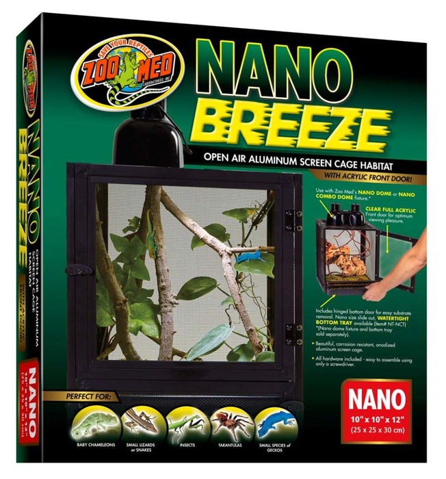 Zoo Med Nano Breeze Aluminum Screen Cage Black, 1ea/SM