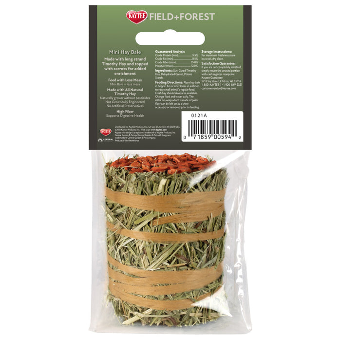 Kaytee Field+Forest Mini Hay Bale Carrot 1ea/3.5 oz