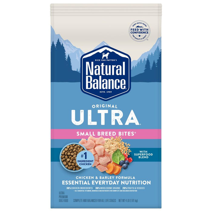 Natural Balance Pet Foods Ultra Small Breed Bites Dry Dog Food Chicken, 1ea/4 lb