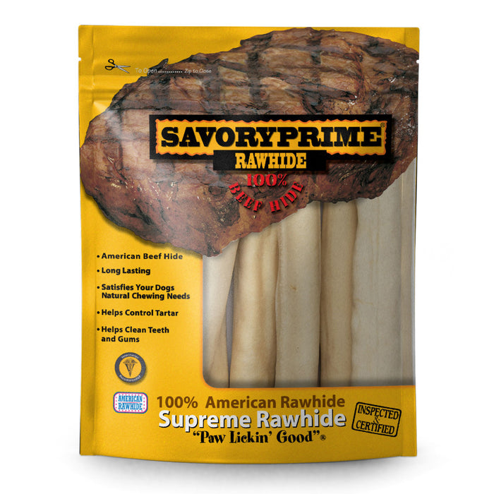 Savory Prime Supreme Rawhide Retriever Roll Natural, 1ea/10 in, 8 pk