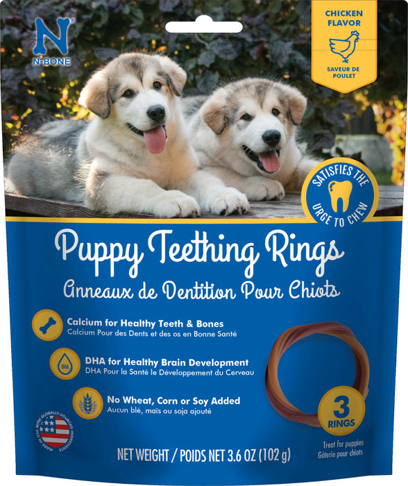 N-Bone Puppy Teething Rings Chicken, 1ea/3.6 oz, 3 pk