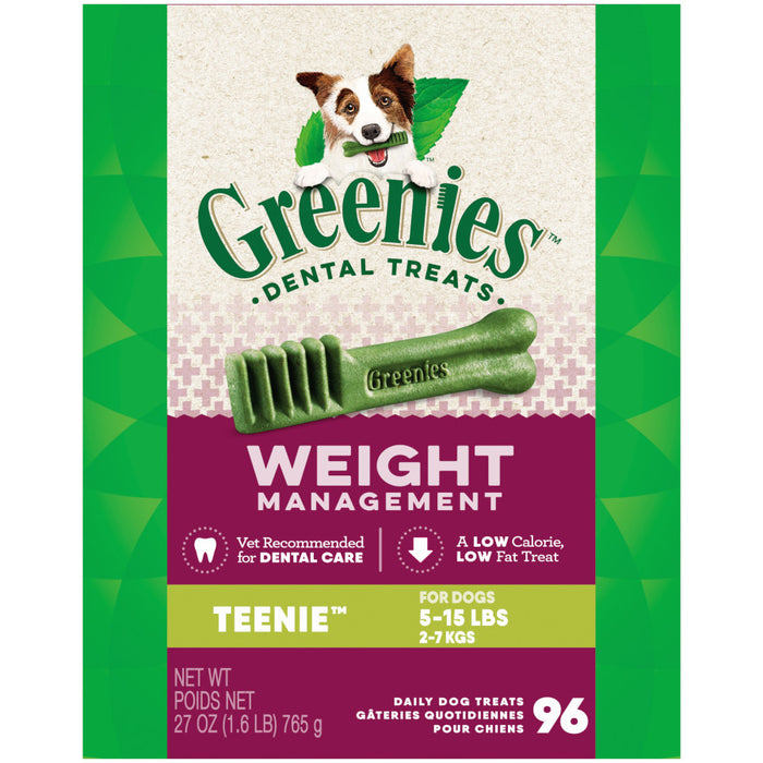 Greenies Weight Management Dog Dental Treats 1ea/27 oz, 96 ct, Teenie