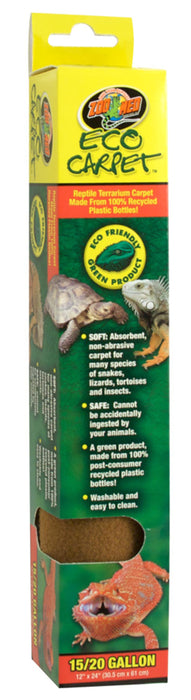 Zoo Med Eco Carpet Reptile Terrarium Carpet Green, 1ea/15/20 gal, 12in X 24in