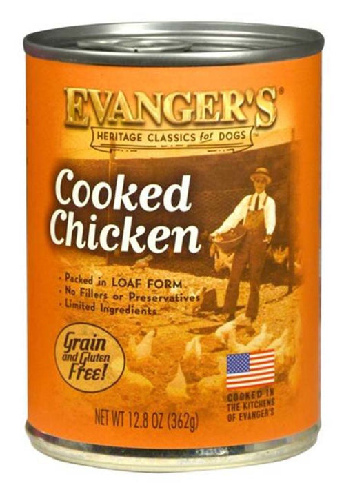 Evanger's Heritage Classic Wet Dog Food Cooked Chicken, 12ea/12.8 oz, 12 pk